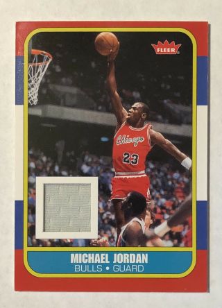 Michael Jordan 2007 - 08 Fleer Rc Rookie Reprint Jersey Relic Target Rcpj