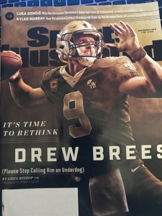 Sports Illustrated - December 3,  2018 - Drew Brees Orleans Saints