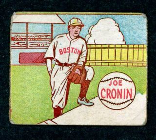 1943 Mp And Co.  Baseball Card R302 - 1 - 6 Joe Cronin - Vg
