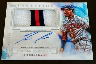 Ronald Acuna Jr.  2019 Topps Inception 3 - Color Jersey Patch Auto /199 Braves