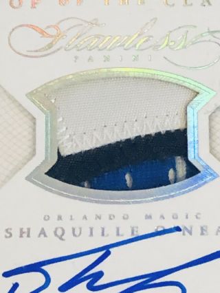 2014 PANINI FLAWLESS SHAQUILLE O’NEAL AUTO ON - CARD 3 - COLOR PATCH SP 11/25 3