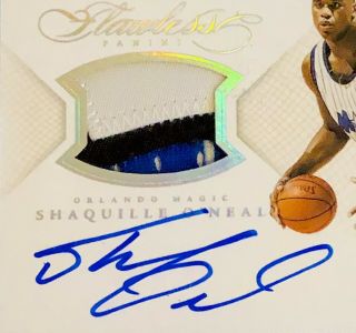 2014 PANINI FLAWLESS SHAQUILLE O’NEAL AUTO ON - CARD 3 - COLOR PATCH SP 11/25 4