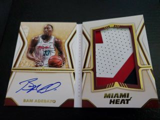Bam Adebayo 2017 - 18 Panini Opulence Rookie Patch Auto Booklet Rpa Rc 3/25