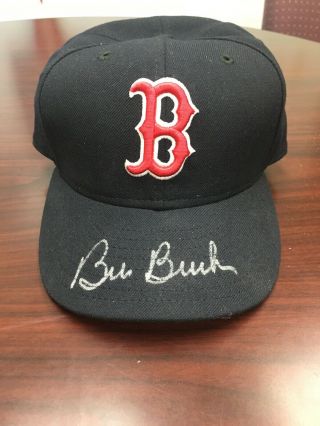 Fleer Memorabilia Bill Buckner Signed Autographed Cap Hat Red Sox
