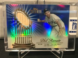 2012 Topps Tribute Phil Rizzuto Game Bat Relic World Series D 18/50