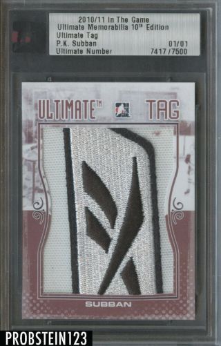 2010 - 11 In The Game Itg Ultimate P.  K.  Subban Reebok Logo Patch 1/1