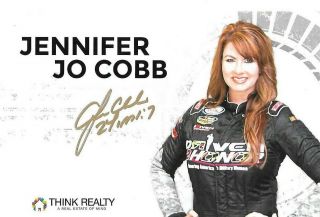 Jennifer Jo Cobb 10 Driven 2 Honor Signed Autographed Postcard