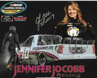 2018 Jennifer Jo Cobb 10 Driven 2 Honor Signed Autographed Postcard