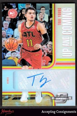 2018 - 19 Panini Contenders Optic Up & Coming Autographs Trae Young Auto 90/99 Rc