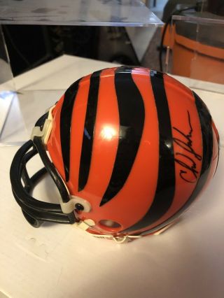 Absolute Memorabilia Chad Johnson Autographed Bengals Mini Helmet 178/250
