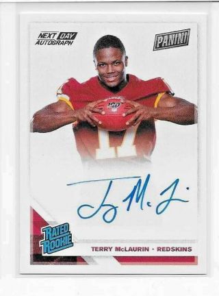 2019 Panini National Terry Mclaurin Next Day Auto Redskins Rc Autograph