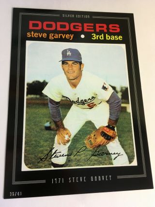 2016 Topps Anthology Silver 5x7 Jumbo 1971 Steve Garvey Padres ’d 35/49