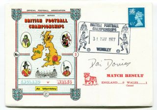 Uk Gb 1977 Soccer / Football - Wales - Cover Signed By Goalkeeper Dai Davies
