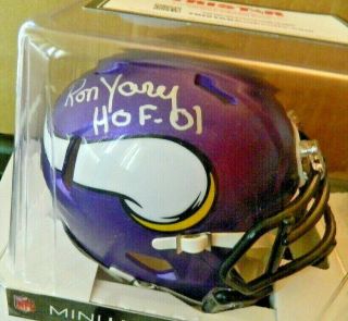 Ron Yary Auto Autographed Minnesota Vikings Mini Helmet Tri Star 7833722
