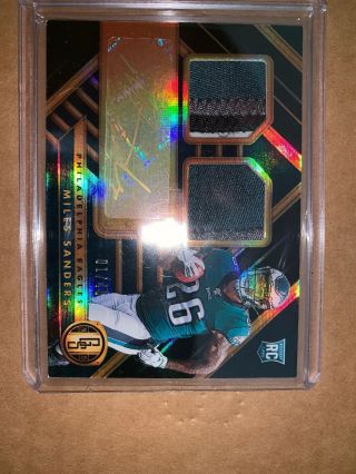 2019 Gold Standard Miles Sanders Gold Ink Auto Dual Patch 01/49 Eagles Ebay 1/1