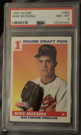 Rookie 1991 Score 383 Mike Mussina Rc Psa 8