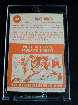 1963 TOPPS DAVE DEACON JONES 44 LOS ANGELES RAMS LA NFL HOF 2
