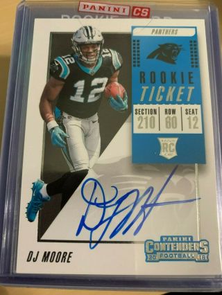 2018 Contenders D.  J.  Moore Auto Carolina Panthers Maryland Terrapins
