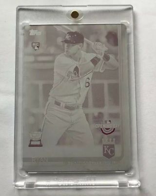 2019 Topps Opening Day Magenta Printing Plate 1/1 Rc Ryan O’hearn,  Royals