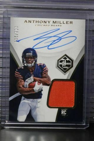 2018 Limited Anthony Miller Rookie Patch Auto Autograph 108/299 Bears Ga