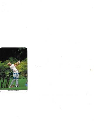 John Miller Signed 1997 Fax - Pax Golf Card