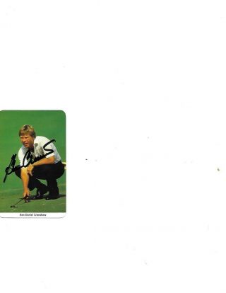 Ben Crenshaw Signed 1997 Fax - Pax Golf Card