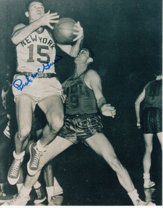 Dick Mcguire 1 8x10 Signed Photo W/ York Knicks