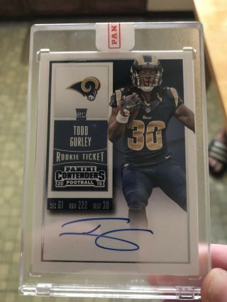 2015 Todd Gurley Panini Contenders Autograph - Rookie Rc Auto