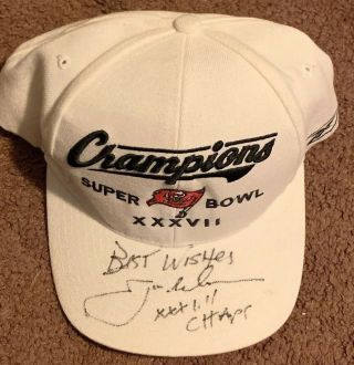 Jon Gruden Autograph Signed Nfl Football Bucs Bowl Hat Adjustable Cap