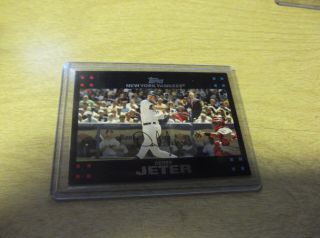 Derek Jeter 2007 Topps Baseball 40 Shortprint W/ Mickey Mantle/george Bush