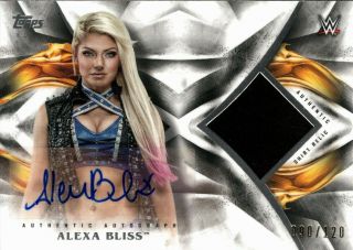 Alexa Bliss 2019 Topps Undisputed Wrestling Shirt Relic Auto Sp 90/120 Wwe