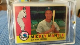 Sharp 1960 Topps Mickey Mantle York Yankees 350 Baseball Card