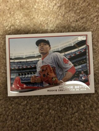 Mookie Betts 2014 Topps Update Us301 Boston Red Sox Rc Rookie