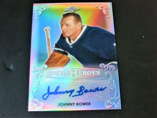 2017 Leaf Sports Heroes Johnny Bower Auto Toronto Maple Leafs Autograph Hof