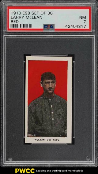 1910 E98 Set Of 30 Red Larry Mclean Psa 7 Nrmt (pwcc)