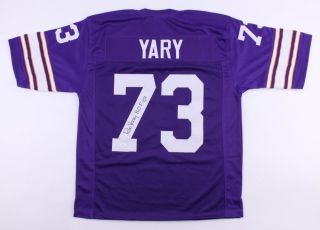 Ron Yary Signed Minnesota Vikings Jersey Inscribed " Hof 01 " (jsa)