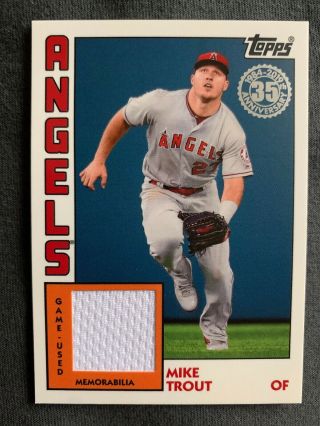 2019 Topps Series 1 Mike Trout Game Jersey 84r - Mt