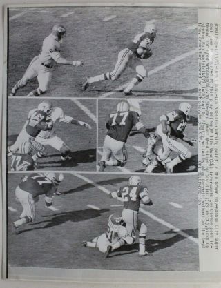 Vintage 1967 Green Bay Packers Bowl Wire Newspaper Photo 17g
