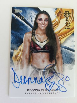 2019 Topps Wwe Undisputed Authentic Autograph " Deonna Purrazzo " Nxt 14/25