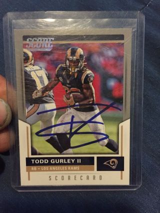 Todd Gurley Hand Sign Auto In Person No