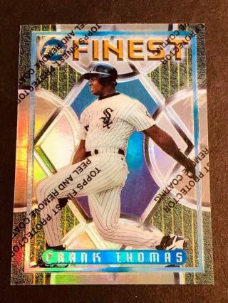 1995 Topps Finest Refractor W/peel Frank Thomas Chicago White Sox 89