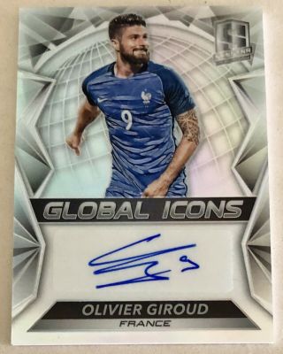 2016 - 17 Panini Spectra Global Icons Olivier Giroud /99 Auto Soccer Card France
