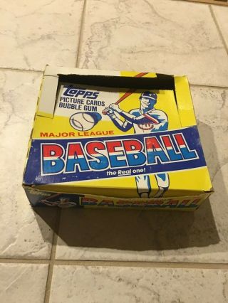 1984 Topps Baseball Cello Box Empty Display Box Major League Picture Cards Mlb.