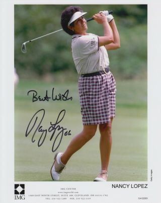 Nancy Lopez Signed 8x10 Photo Lpga Golf Autographed Pga Golfing Golfer Authentic