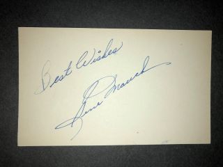 1940s Phillies: Gene Mauch,  Vintage Signed 3x5 From 1950