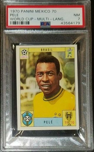Pele 1970 Panini Mexico 70 World Cup Soccer Red Back Psa 7 Nm - Low Pop