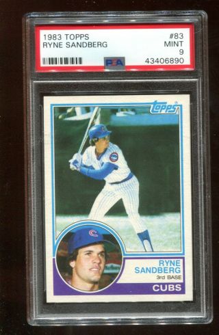 1983 Topps Ryne Sandberg Rc 83 Psa 9