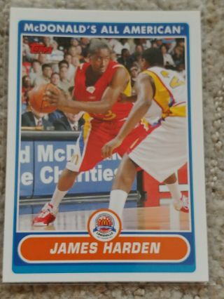 James Harden Arizona State 2007 Topps Rookie Mcdonalds All - American