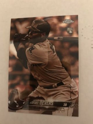 2018 Topps Chrome Rafael Devers Sepia Refractor Rc Red Sox