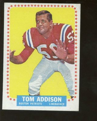 1964 Topps Football Card 1 Tom Addison Exmt
